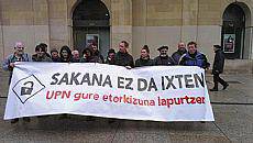 Diputazioko atean gobernuari inplikazioa eskatzen