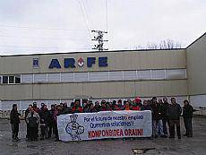 Arfeko langileak lanera