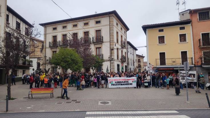 Palestinaren aldeko manifestazioa Altsasun