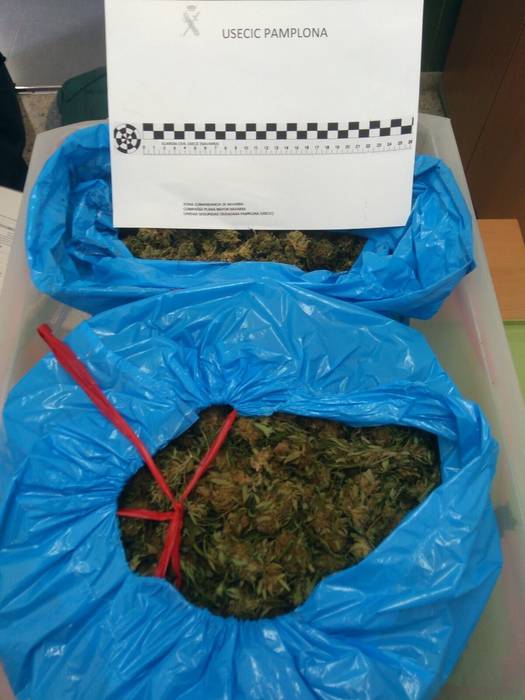 2,5 kilo marihuana eramateagatik atxilotuta