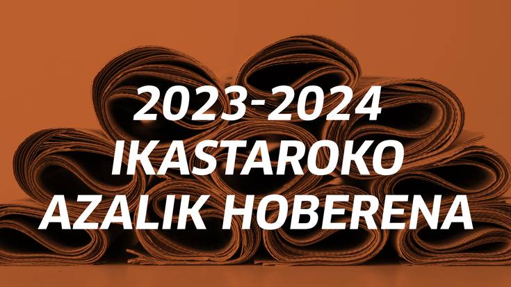 2023-2024 ikasturteko azalik onena