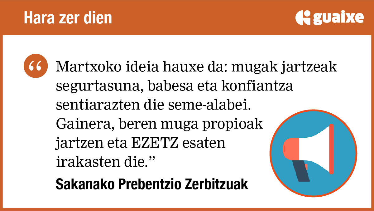 Mugak jartzea