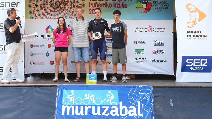 Benedettik irabazitako Iruñerriko Itzulian, Nahia Imaz podiumera