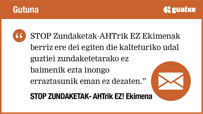 AHTaren ZUNDAKETEN AURKAKO HIRU URTEKO BORROKA