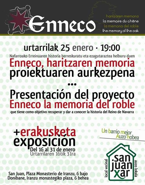 Ennecoren aurkezpena Iruñeko Donibane auzoko San Juan Xar auzo lokalean