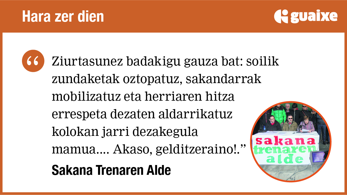 AHTa ez da Sakanatik pasako