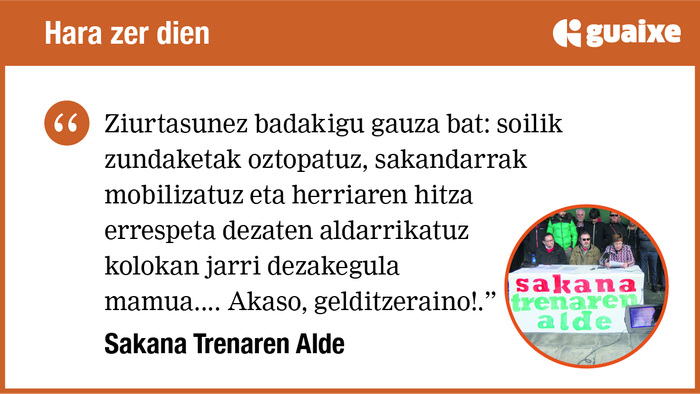 AHTa ez da Sakanatik pasako