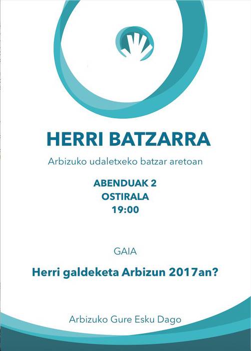 Herri galdeketa Arbizun 2017an?