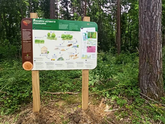 Baso kudeaketari buruzko panelak jarrita