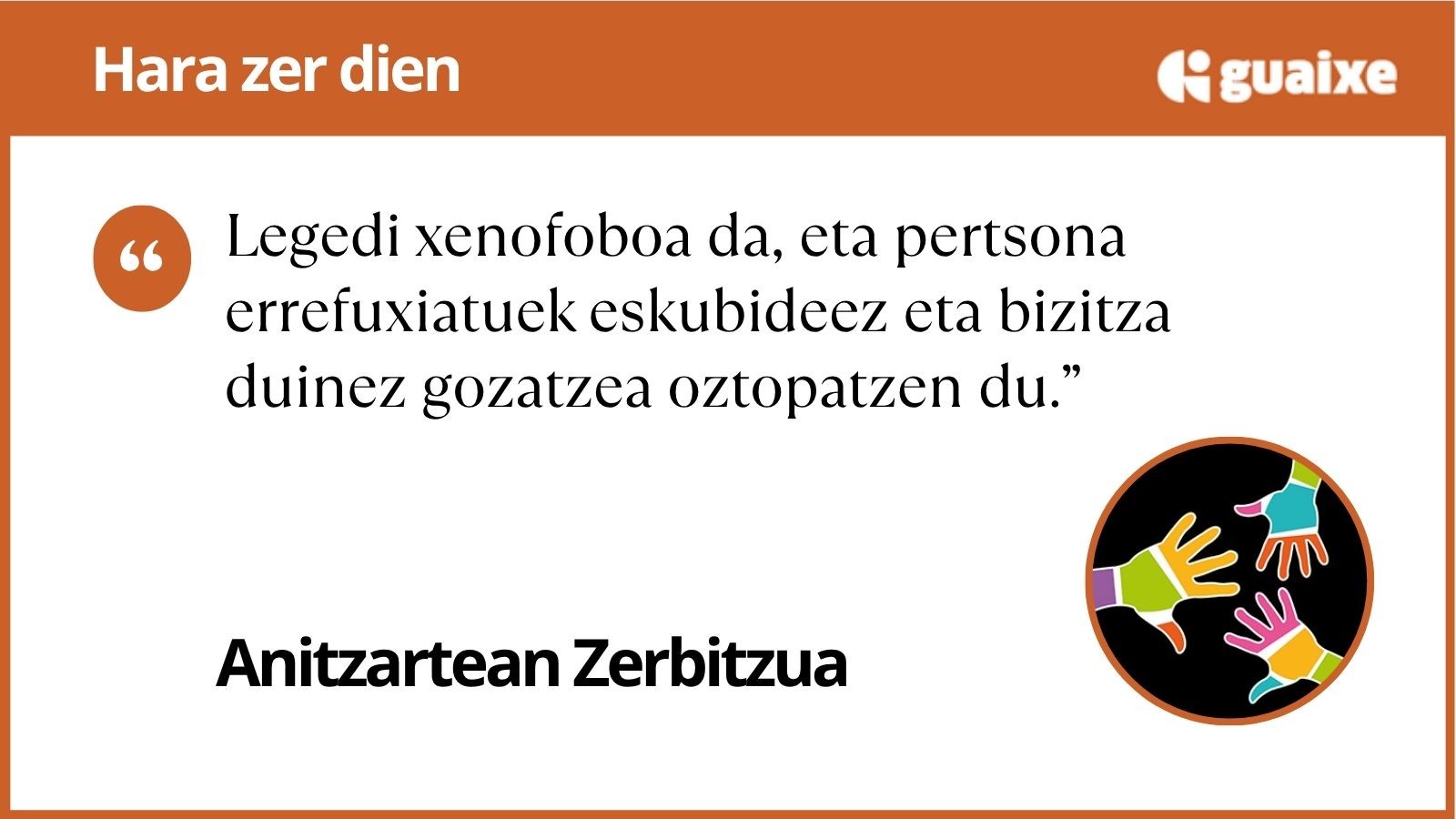 Errefuxiatuen Nazioarteko Eguna, eta… aterpea?