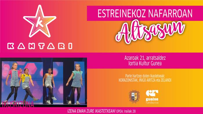 Zabalik dago 'Kantari' ikuskizunean izena ematea