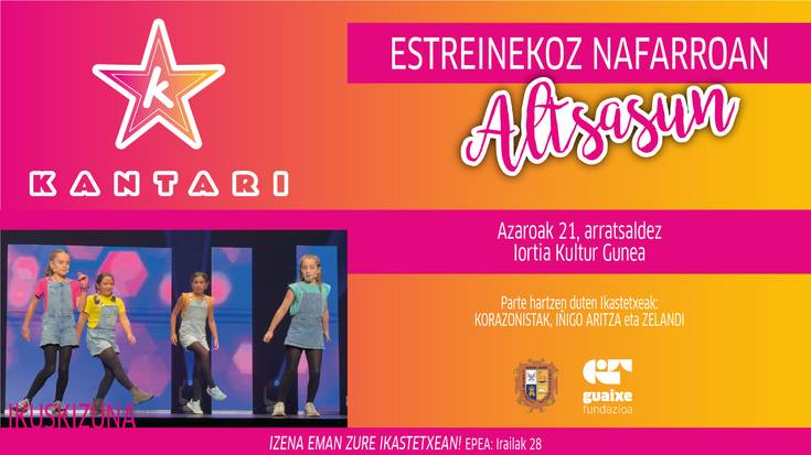 Zabalik dago 'Kantari' ikuskizunean izena ematea