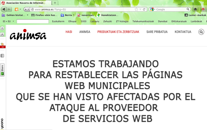 Udalaren web-orria hackeatua