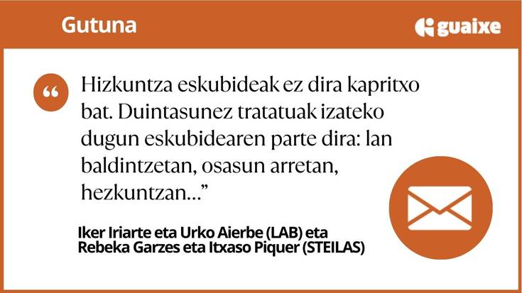 Gure bizitzako esparru guztietan euskaraz izan nahi dugu