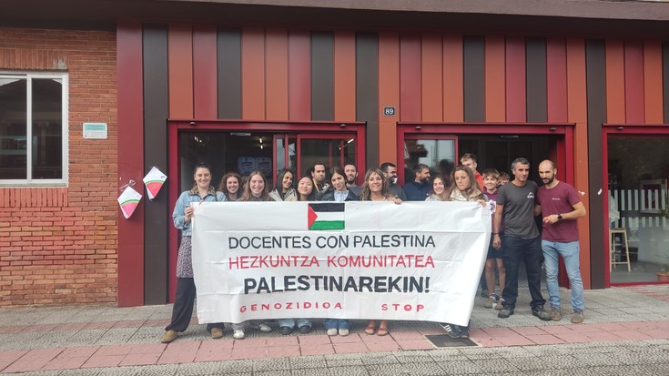 Hezkuntza zentroetan Palestinaren alde egin dute