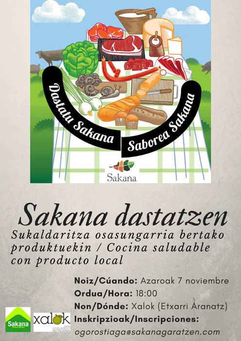 Sakana dastatzen, sukaldaritza osasungarria bertako produktuekin