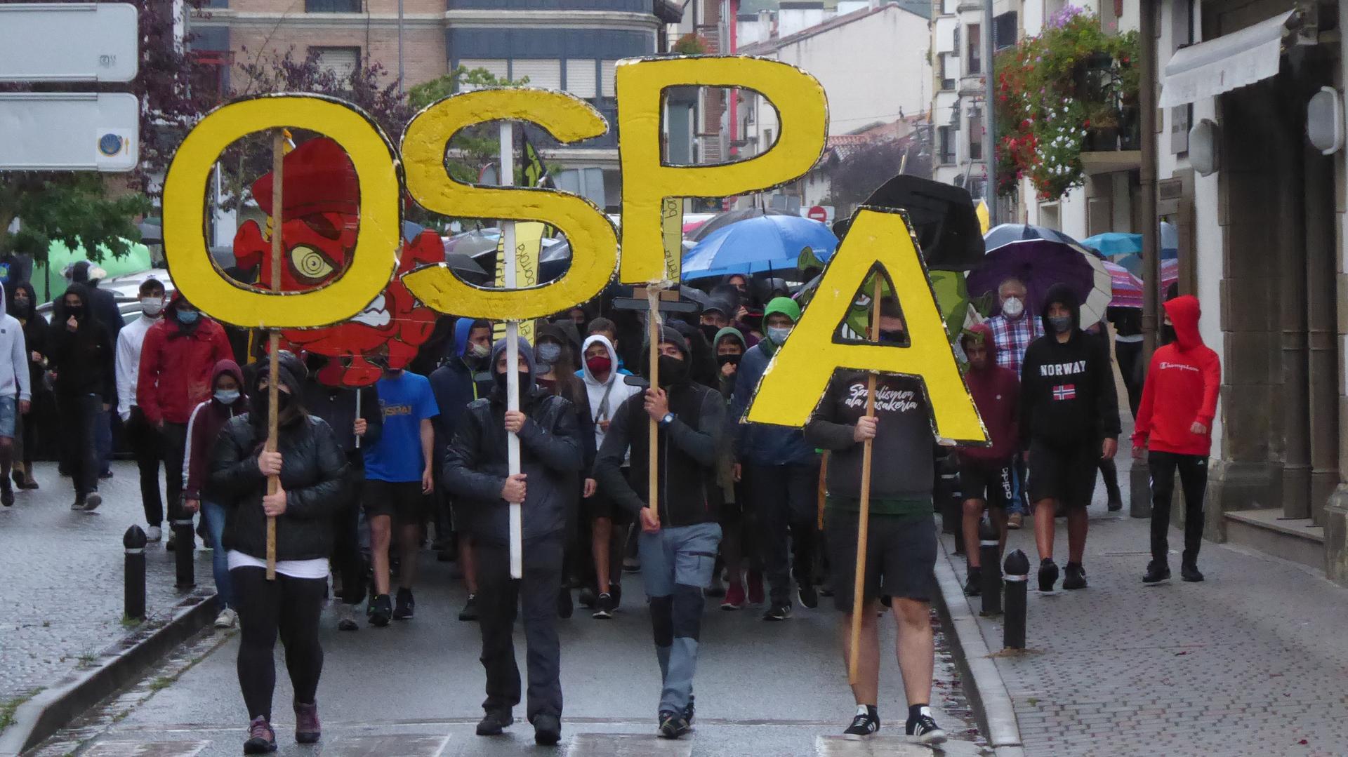 Ospa: "Errepresioaren kontra antolatzeko eta borrokatzeko deia egiten dugu"