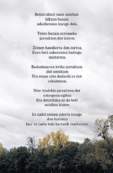 Ezen inor ez baita bueltatzen