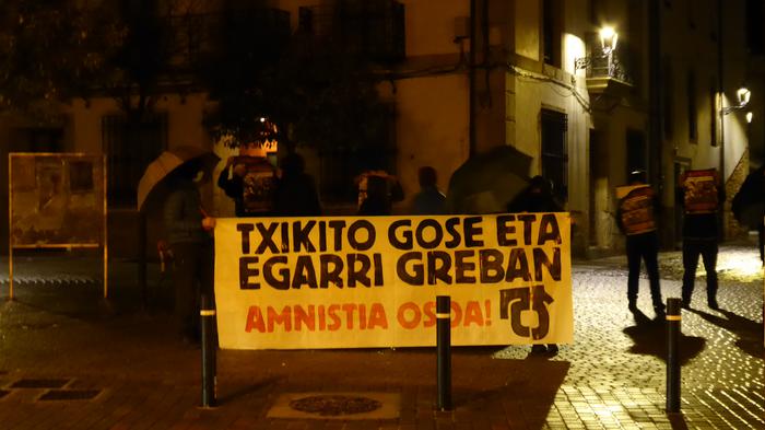EGUNERO. Txikito gose eta egarri greba mugagabean independentziaren eta sozialismoaren alde kontzentrazioa