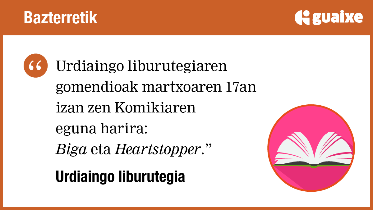 Urdiaingo liburutegiaren gomendioak