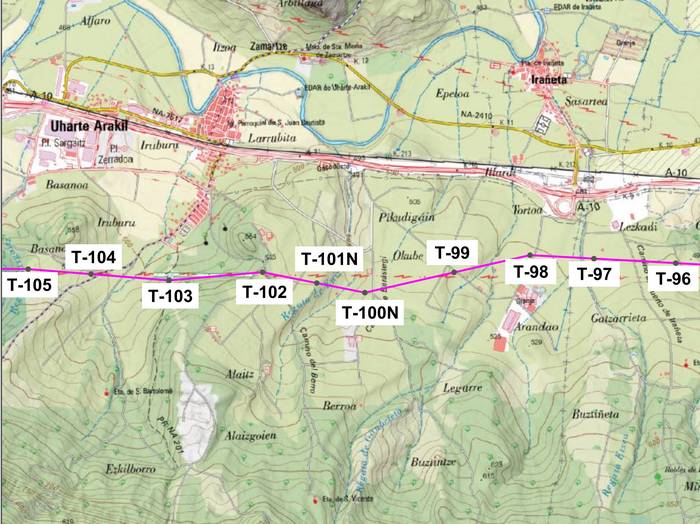 Aurreikusitako goi tentsioko linean aldaketa proposamena jendaurrean