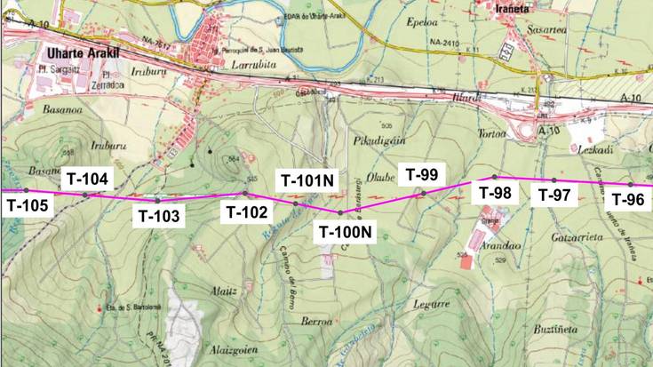 Aurreikusitako goi tentsioko linean aldaketa proposamena jendaurrean