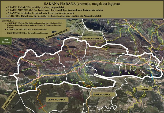 Sakana osoko leku izenak mapetan