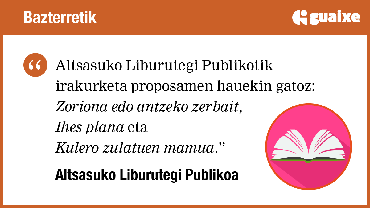 Irakurketa proposamen hauekin gatoz