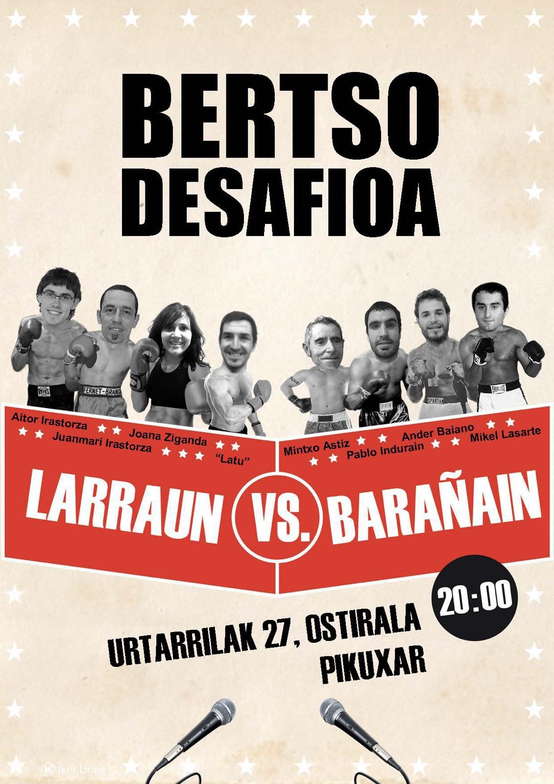 Larraunen eta Barañainen arteko bertso desafioa Irurtzunen