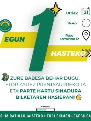 0-18 ratioak jeisteko herri ekimen legegilea
