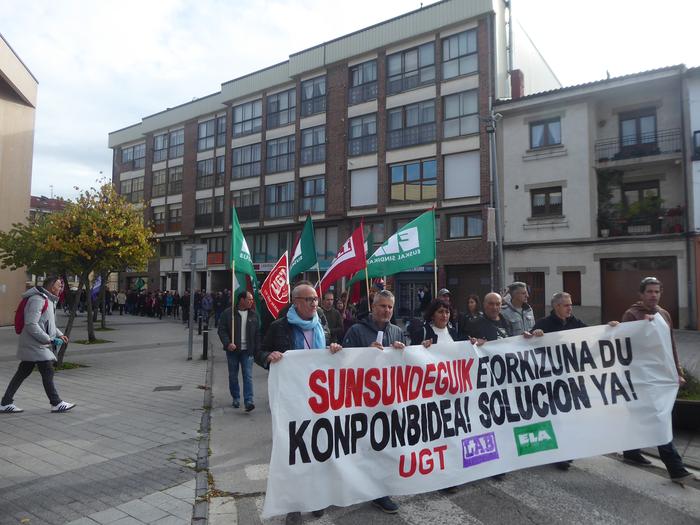 Sunsundegiko enpresa batzordeak manifestazioa deitu du