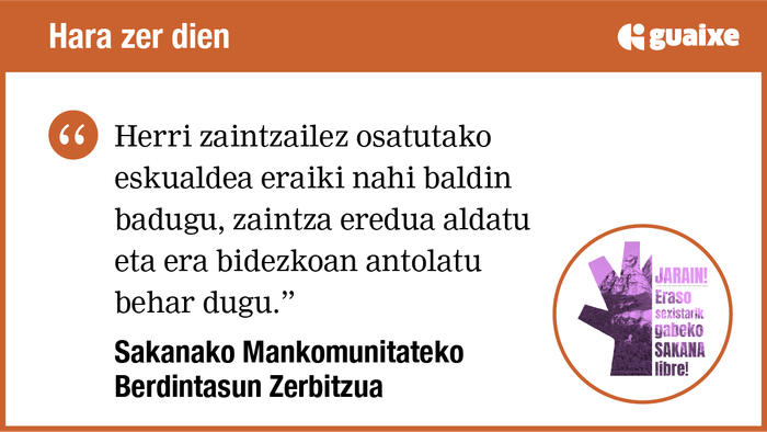 Sakana: Herri zaintzailez osatutako eskualdea eraikitzen
