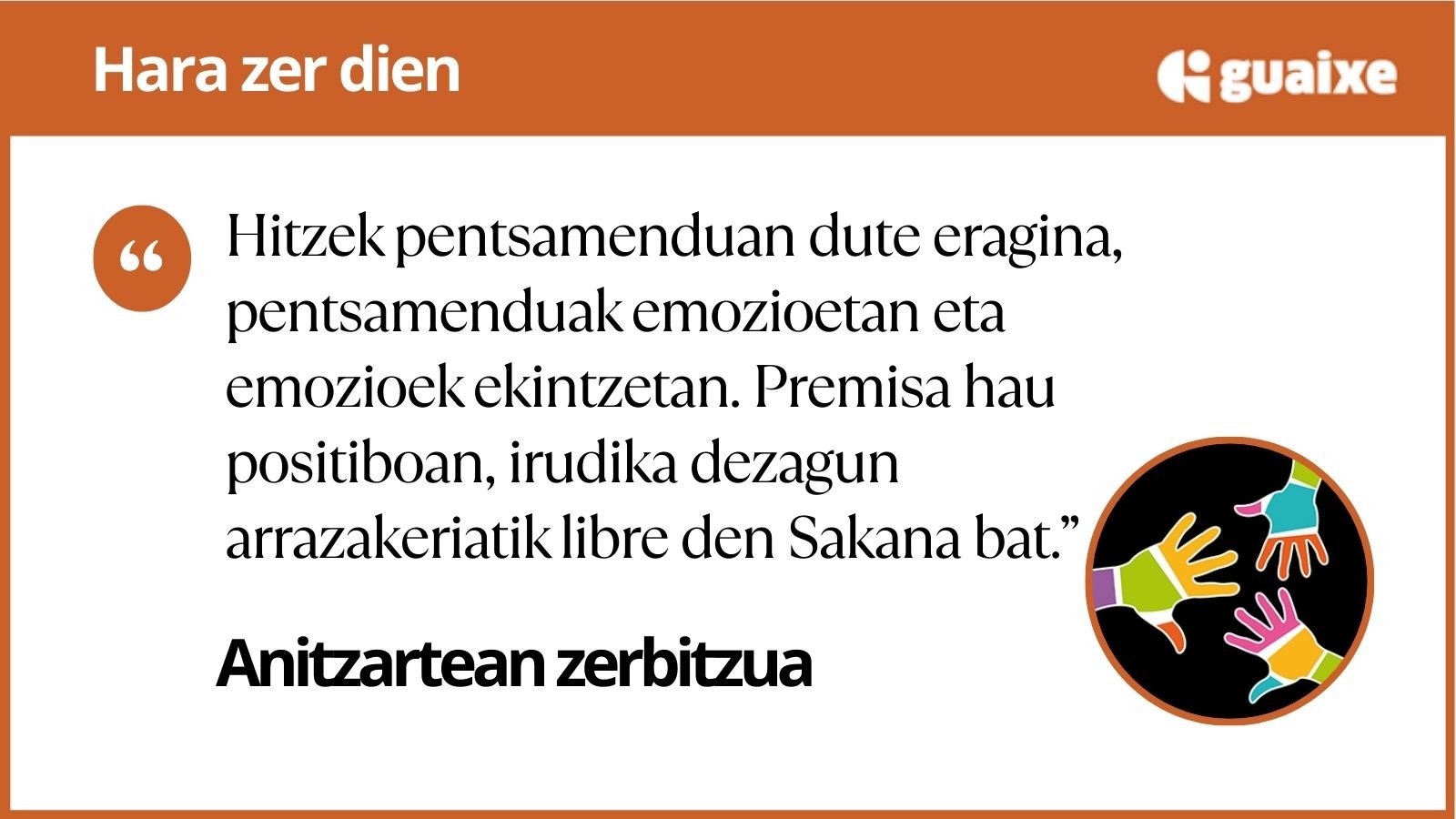 Arrazakeriaren aurka aritzeak saria dakar