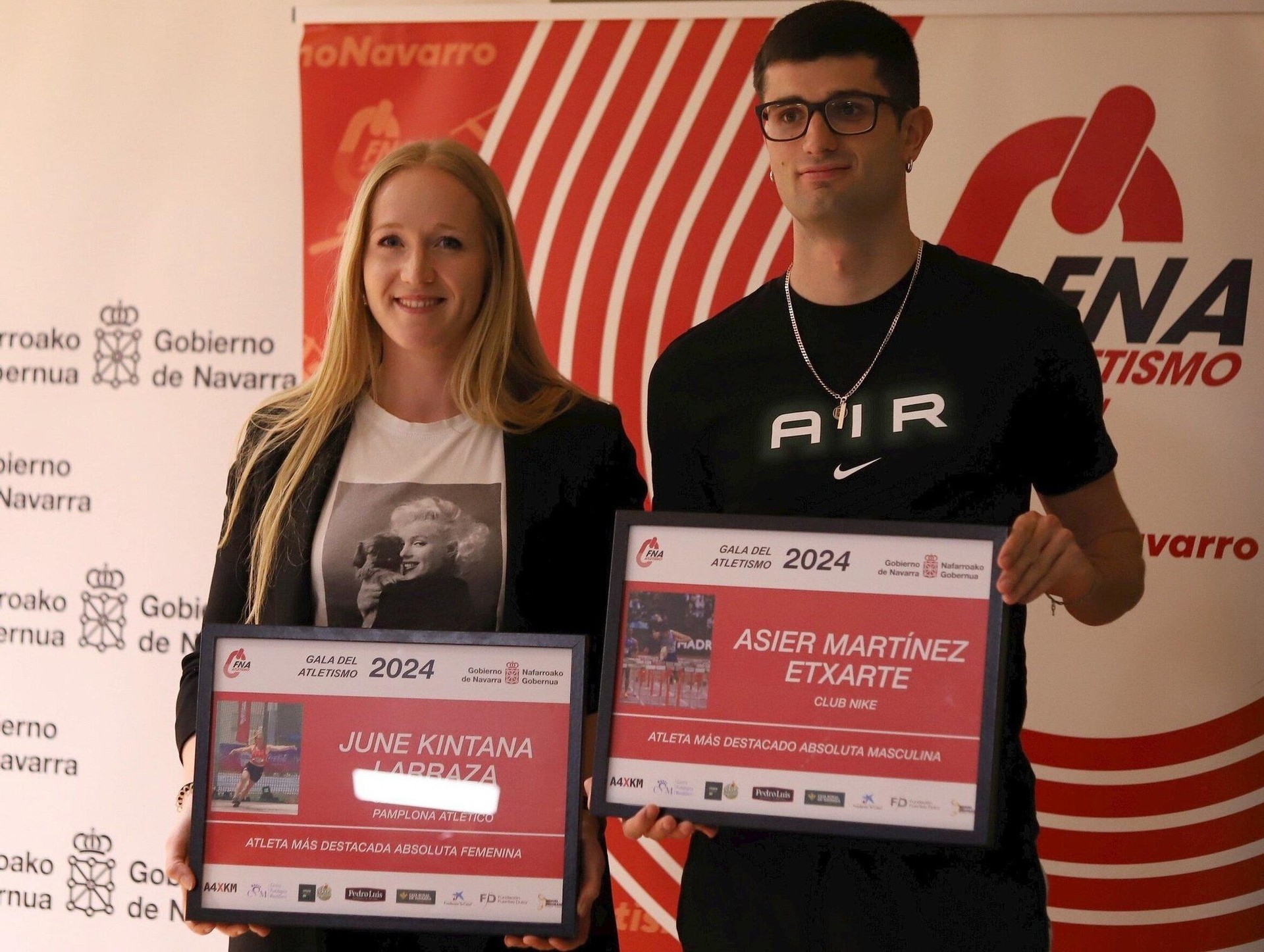 June Kintana eta Asier Martinez, 2024ko Nafarroako atleta onenak