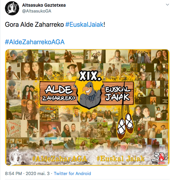 Gora Alde Zaharreko #EuskalJaiak!