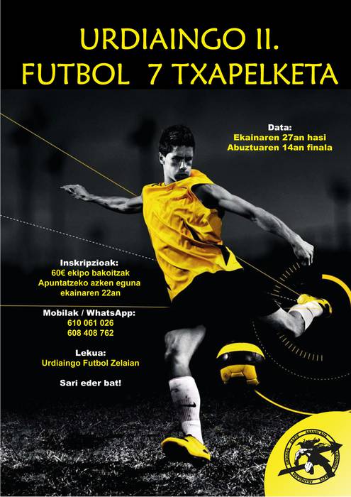 Asteburuan hasiko da Urdiaingo II. Futbol Txapelketa