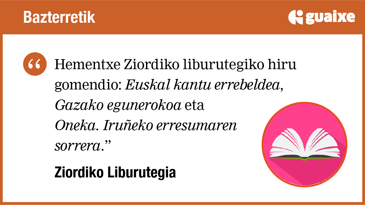 Hementxe Ziordiko liburutegiko hiru gomendio