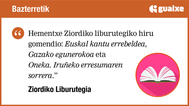 Hementxe Ziordiko liburutegiko hiru gomendio