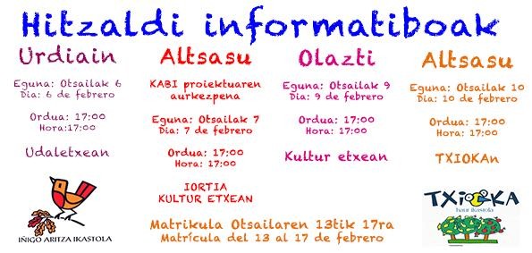 Hitzaldi informatiboa Olaztin
