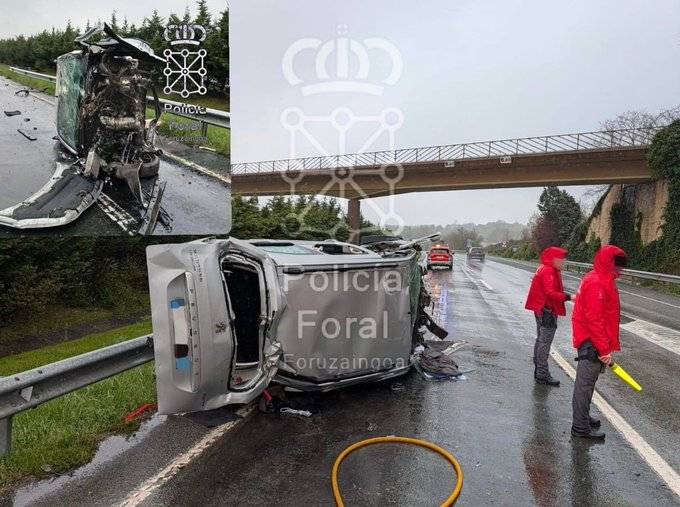 Autobian izandako istripuan arin zaurituta