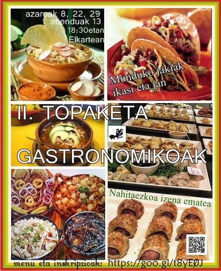 TXINGURRIYEk II. Topaketa Gastronomikoak antolatu 