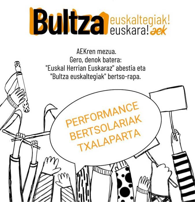 Bultza euskaltegiak! Bultza euskara! ekitaldia. AEKk antolatuta