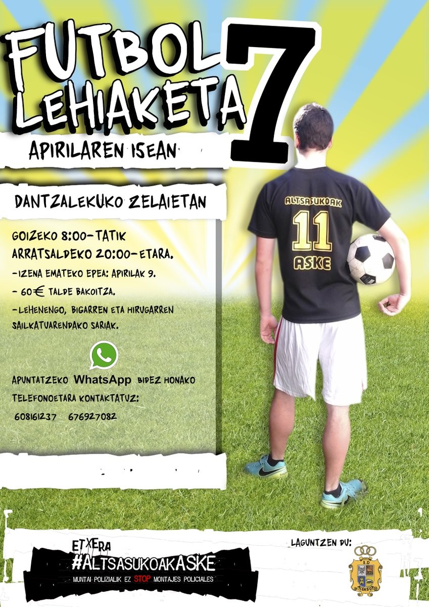 Altsasukoak Aske Futbol 7 Lehiaketa antolatu dute