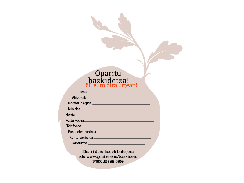 Oparitu bazkidetza!