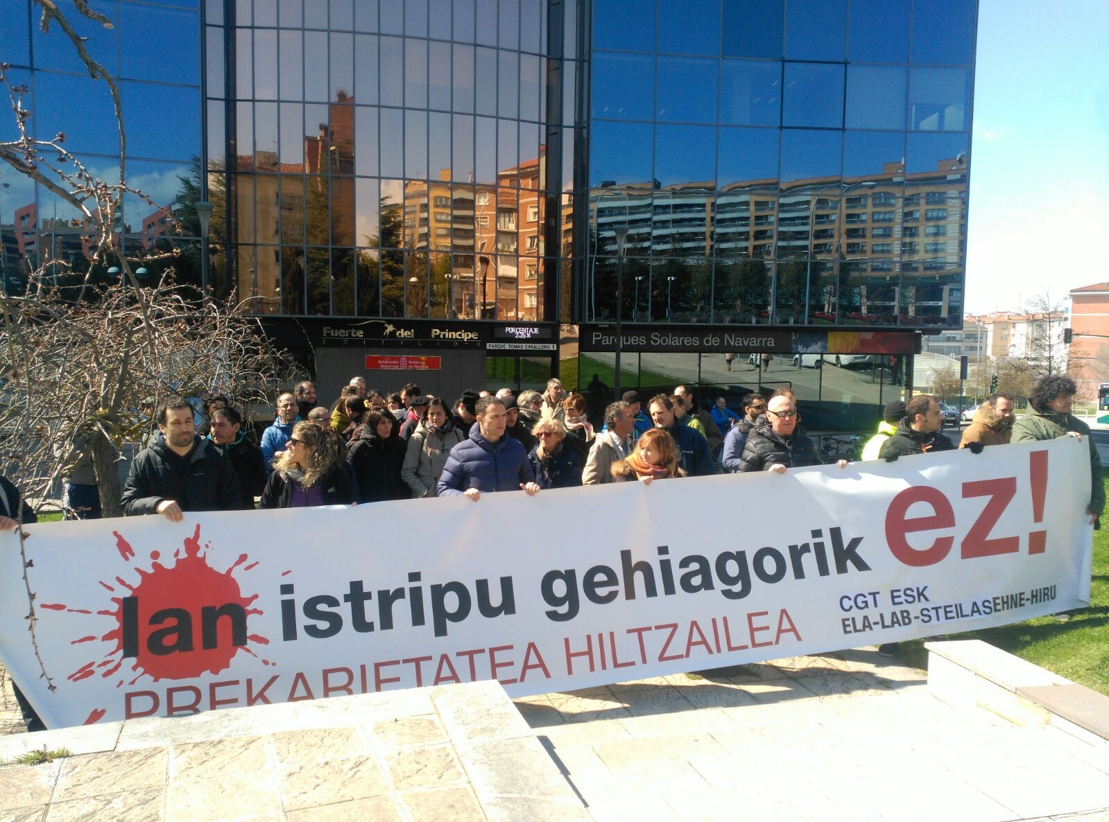 Langilearen heriotza salatzeko elkarretaratzea