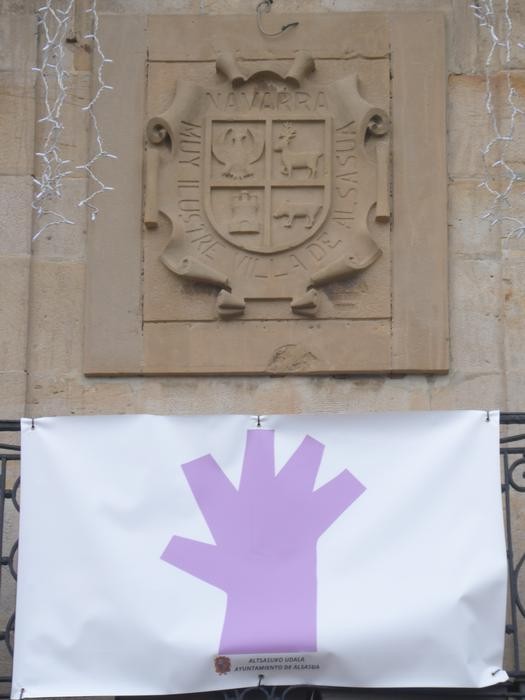 Altsasun Martxoaren 8ko mezua zabaltzen