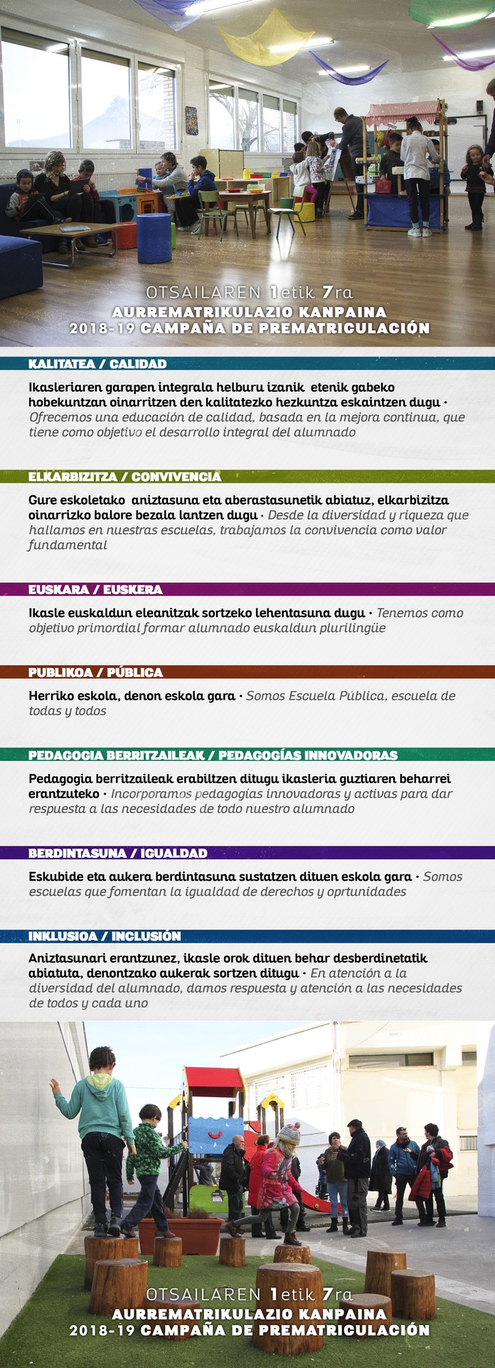 AURREMATRIKULAZIO KANPAINA SAKANAKO HERRI ESKOLETAN