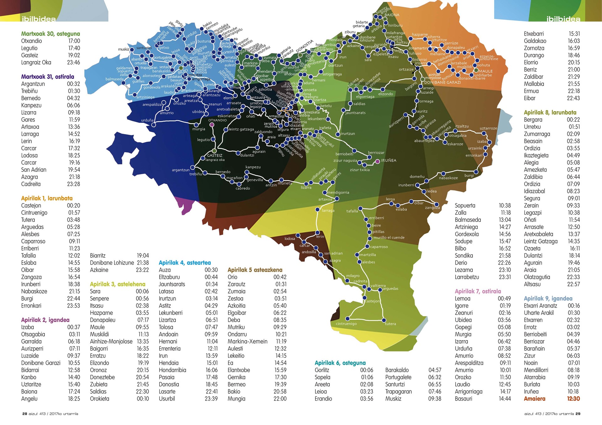 Korrika 20.a bitan pasako da ibarretik, bietan gauez
