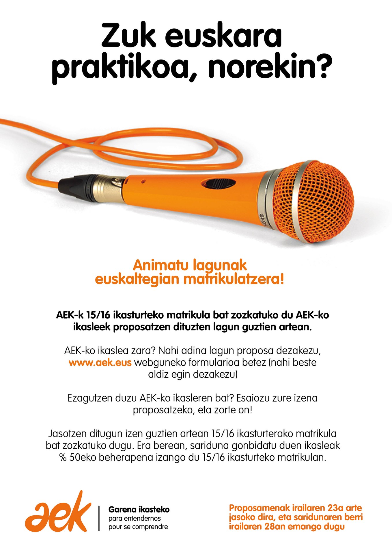 LAGUNA EUSKALTEGIRA EKARTZEAK SARIA DAUKA