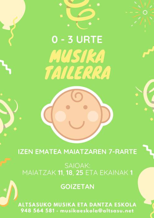 0-3 URTEKO HAURRENDAKO MUSIKA TAILERA